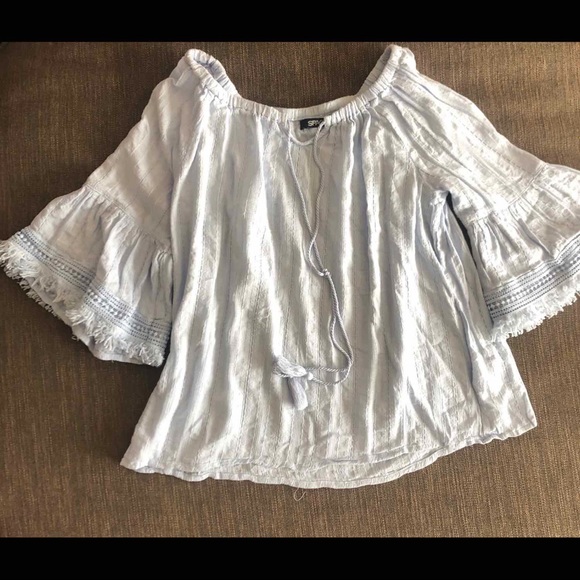 Spao boho light blue blouse - Picture 1 of 3